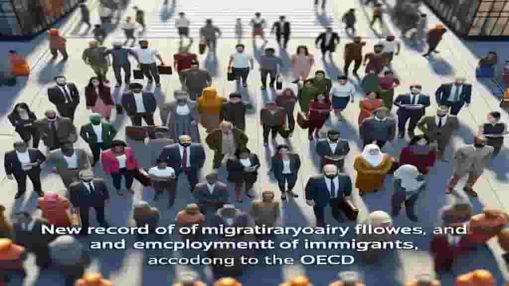 Nouveaux records des flux migratoires et de l'emploi des immigrés en 2023, selon l'OCDE