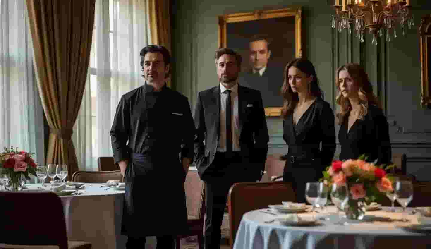 Cyril Lignac, Jean-François Piège, Anne-Sophie Pic et Valentine, la fille de Sophie Davant, unis dans une même douleur