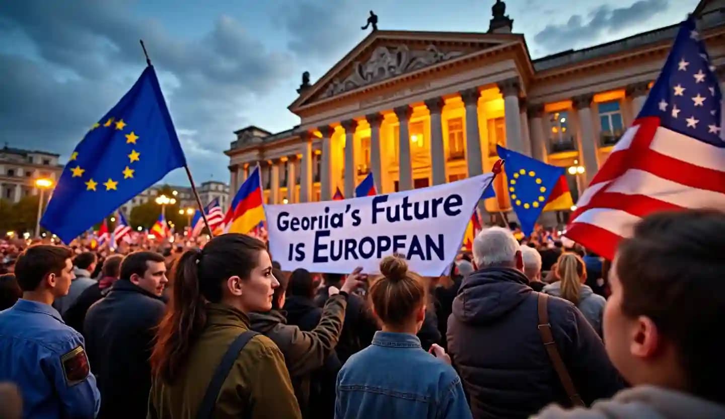 Géorgie: des milliers de manifestants pro-UE devant le parlement