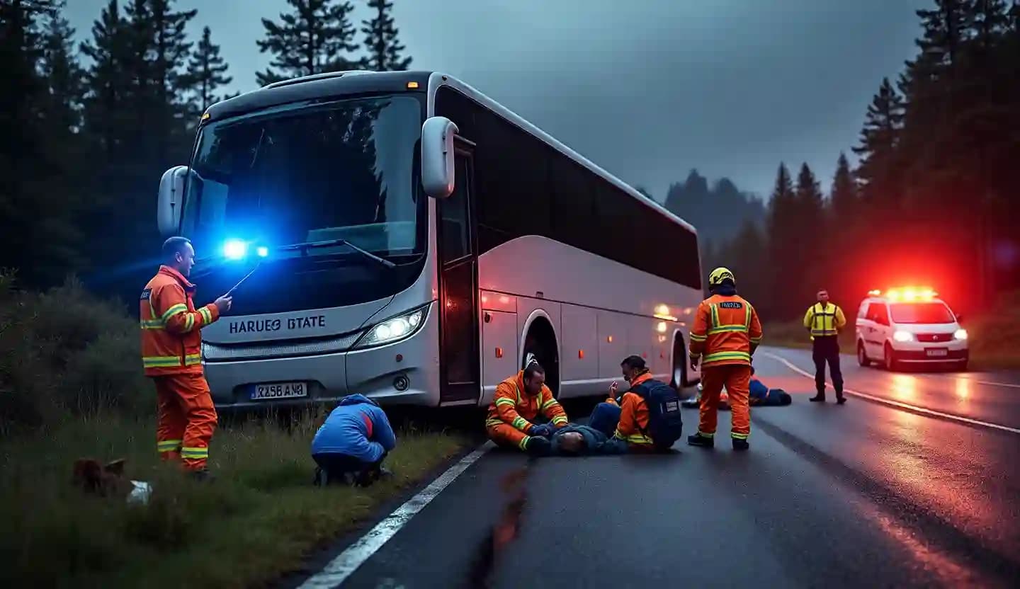 Norvège: au moins trois morts dans un accident de bus qui comptait 58 passagers