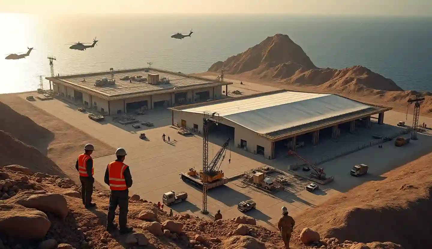 Une mystérieuse base aérienne construite sur une île en mer d'Arabie