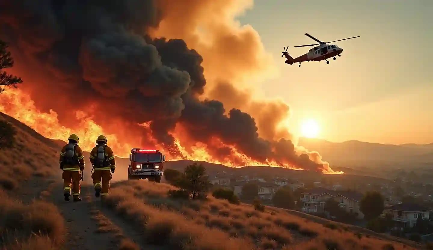 À Los Angeles, un incendie impressionnant s’est déclenché dans les collines posant un « danger mortel »