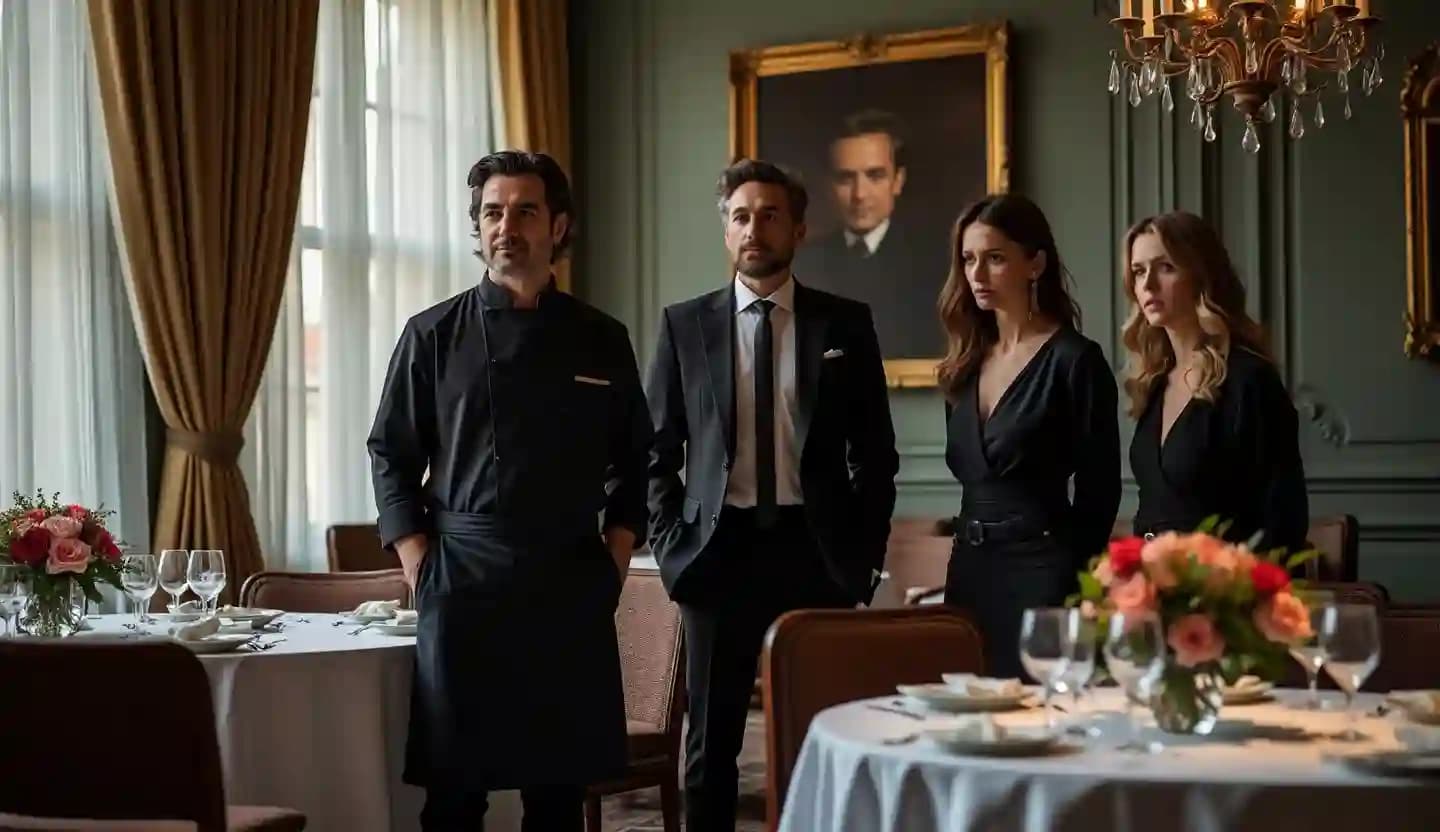 Cyril Lignac, Jean-François Piège, Anne-Sophie Pic et Valentine, la fille de Sophie Davant, unis dans une même douleur